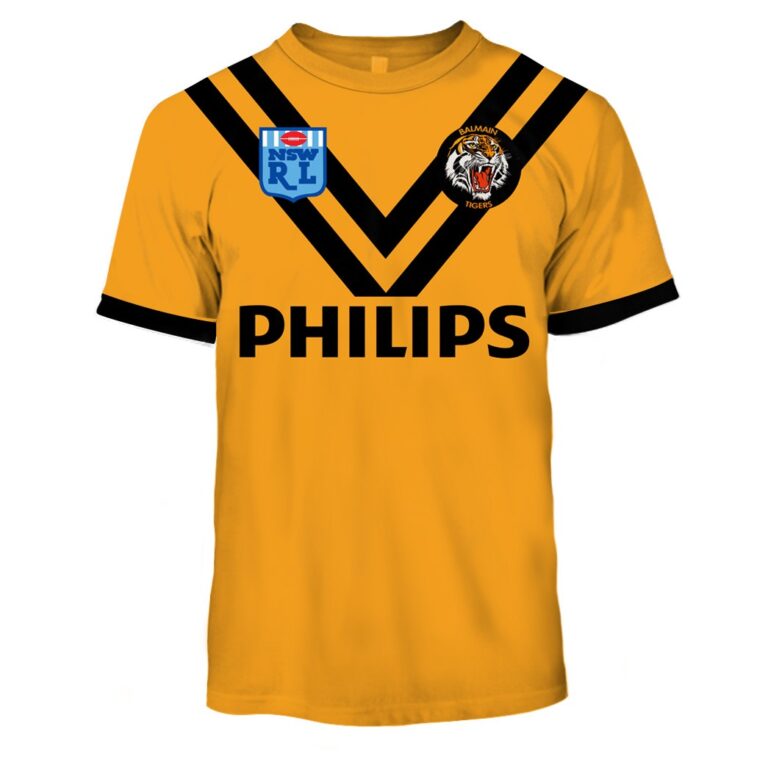 Personalize Balmain Tigers 1989 ARL/NRL Vintage Retro Heritage Jersey