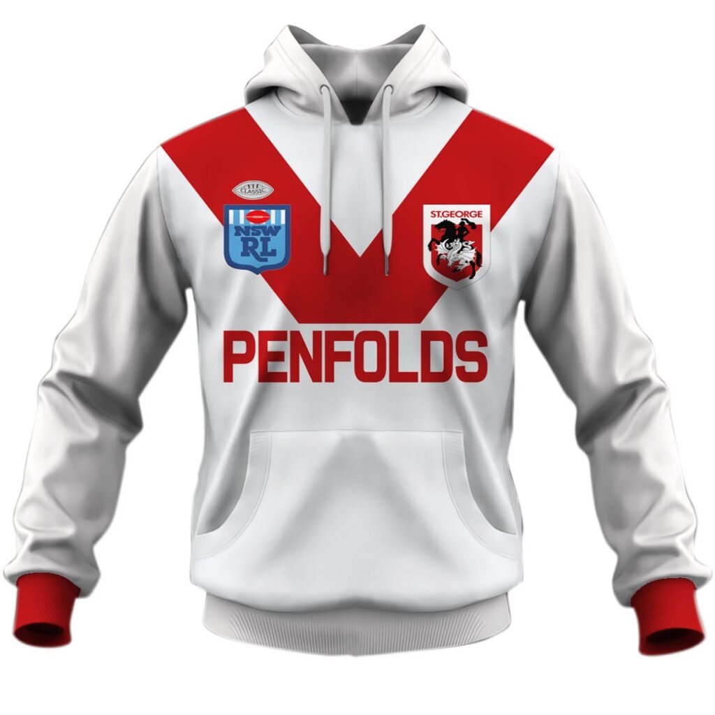 Personalize St George Dragons 1989 ARL/NRL Vintage Retro Heritage Jersey