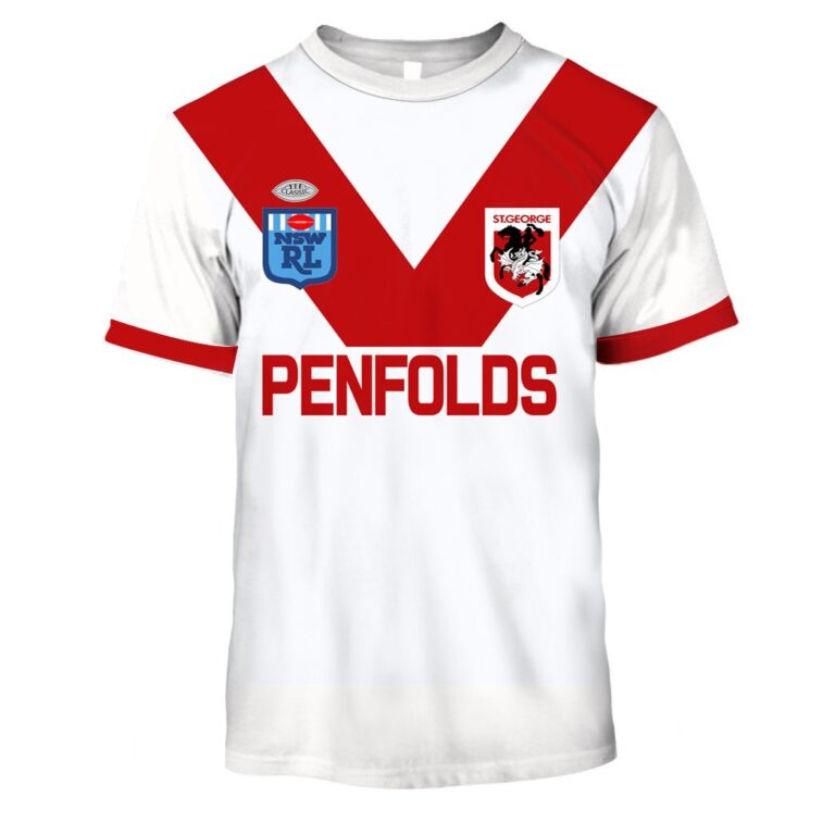 Personalize St George Dragons 1989 ARL/NRL Vintage Retro Heritage Jersey