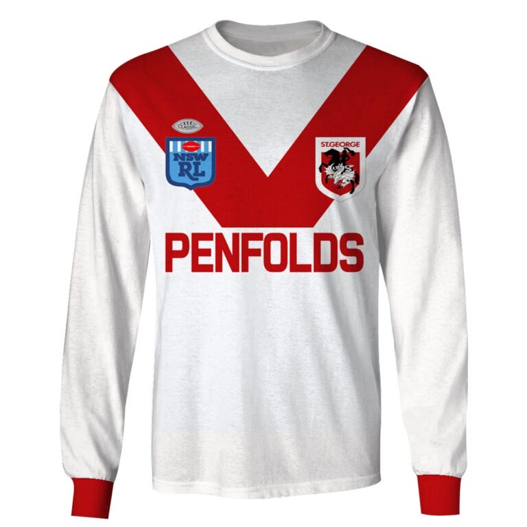 Personalize St George Dragons 1989 ARL/NRL Vintage Retro Heritage Jersey