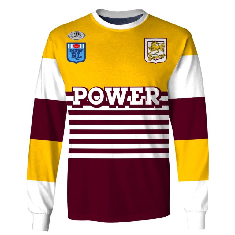 Personalize Brisbane Broncos 1988 ARL/NRL Vintage Retro Heritage Jersey