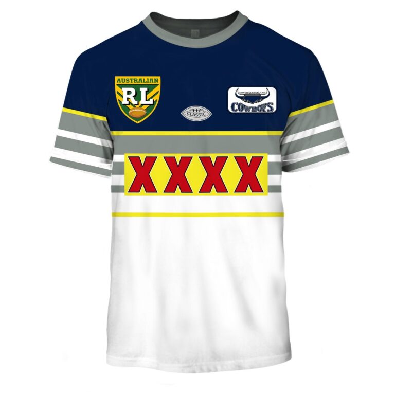 Personalize North Queensland Cowboys 1995 ARL/NRL Vintage Retro Heritage Jersey