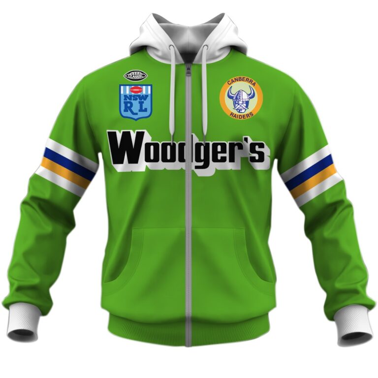 Personalize Canberra Raiders 1989 Woodgers ARL/NRL Vintage Retro Heritage Jersey