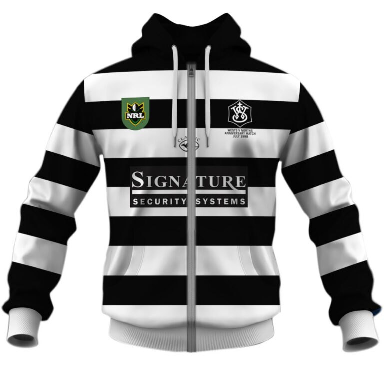 Personalize Personalised Western Suburbs Magpies 1998 Anniversary Match Norths v Wests Jersey