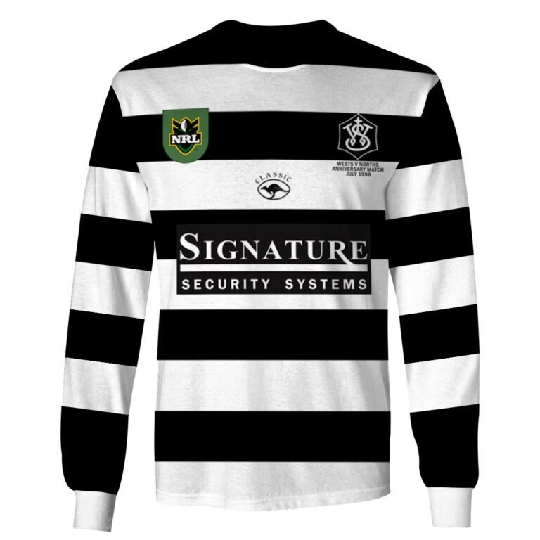 Personalize Personalised Western Suburbs Magpies 1998 Anniversary Match Norths v Wests Jersey