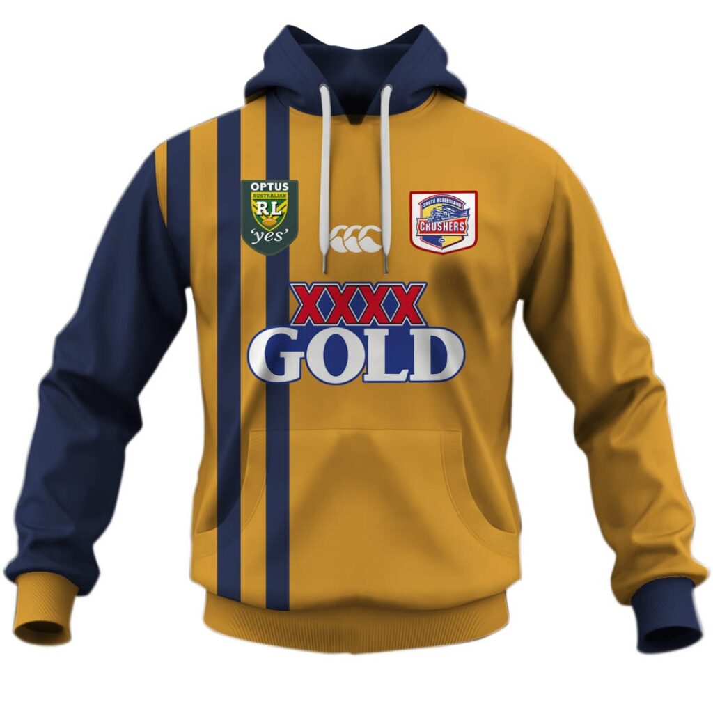 Personalize South Queensland Crushers 1995 Retro Rugby League Jersey