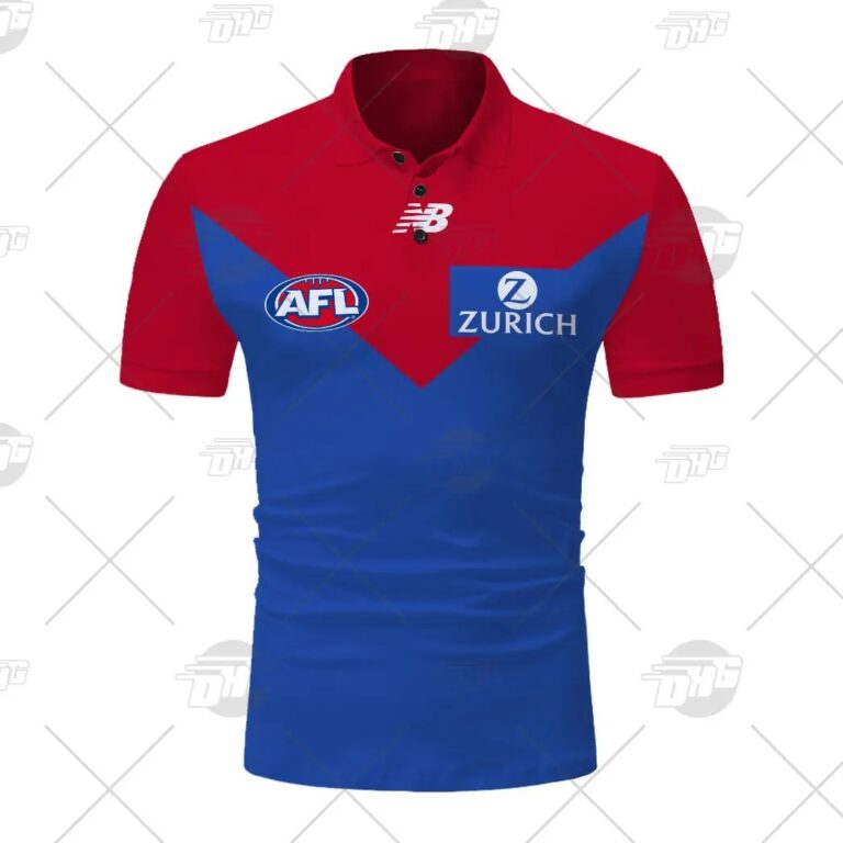 AFL Melbourne Demons Custom Name Number 2021 Clash Guernsey Polo Shirt