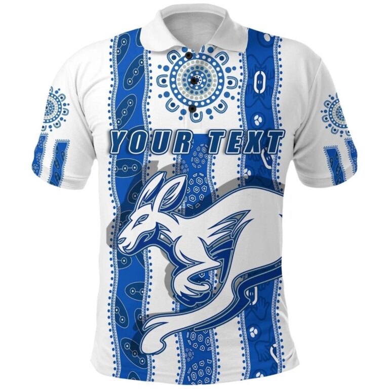 AFL North Melbourne Kangaroos Custom Text Indigenous Polo Shirt V2