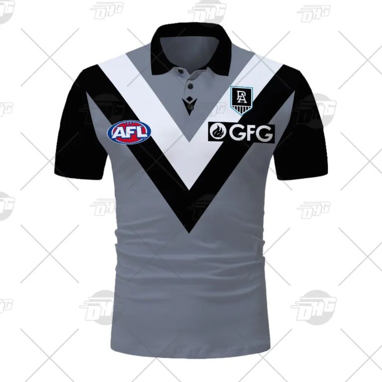 AFL Port Adelaide Power Custom Name Number 2021 Clash Guernsey Polo Shirt