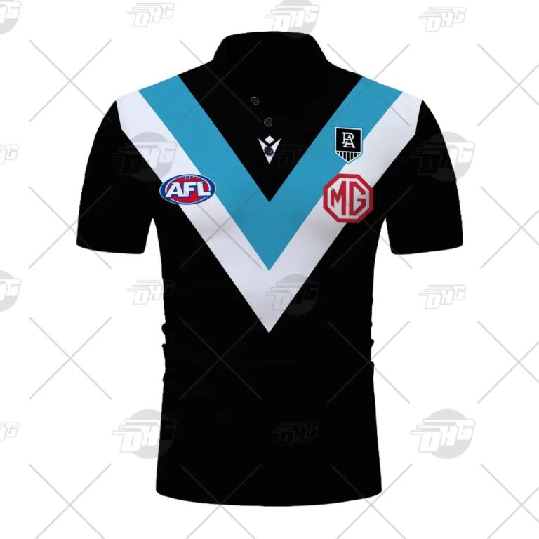 AFL Port Adelaide Power Custom Name Number 2021 Home Guernsey Polo Shirt