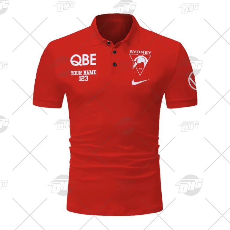 AFL Sydney Swans Custom Name Number 2021 Polo Shirt