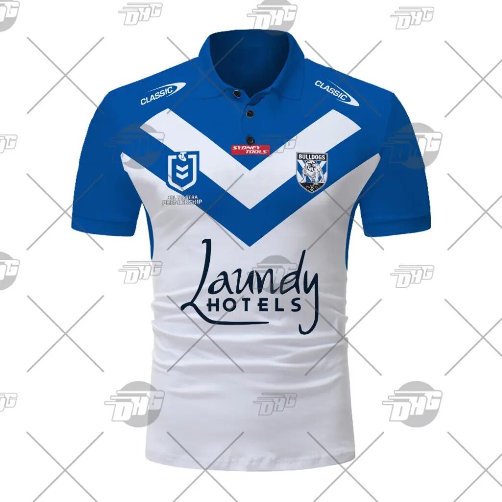 NRL Canterbury-Bankstown Bulldogs Custom Name Numbers 2021 Home Jersey Polo Shirt