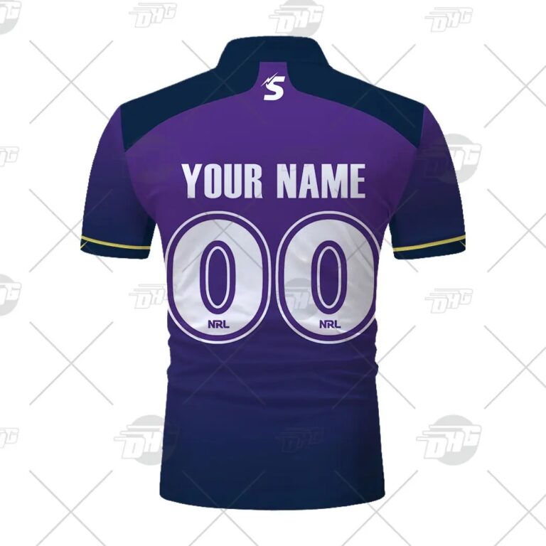 NRL Melbourne Storm Custom Name Number 2021 Home Jersey Polo Shirt