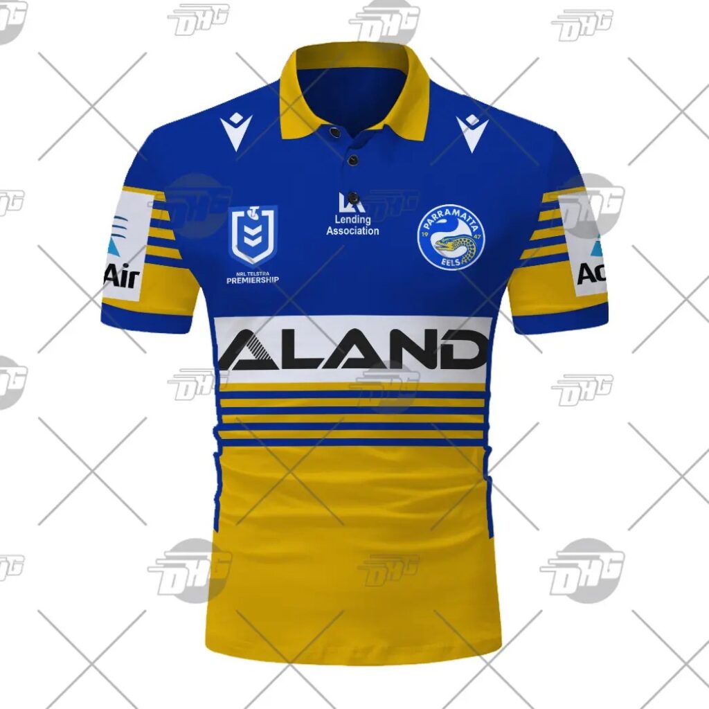 NRL Parramatta Eels Custom Name Number 2021 Home Jersey Polo Shirt