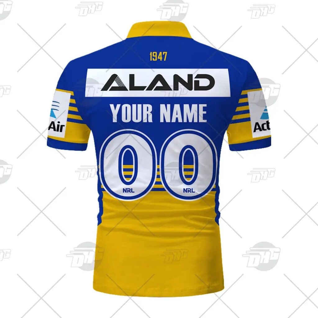 NRL Parramatta Eels Custom Name Number 2021 Home Jersey Polo Shirt