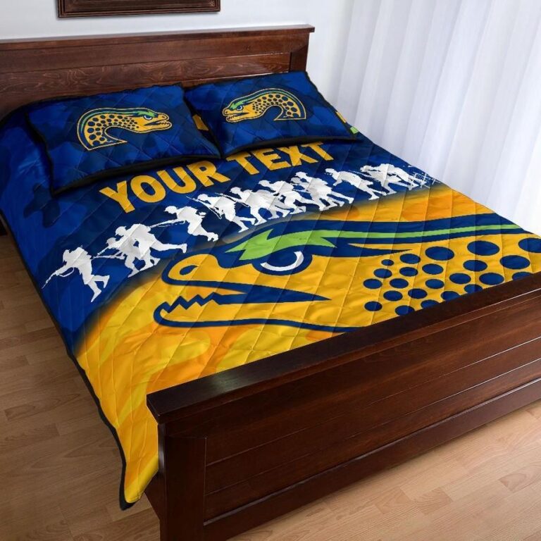 NRL (Custom Personalised) Parramatta Quilt Bed Set Eels Anzac Vibes