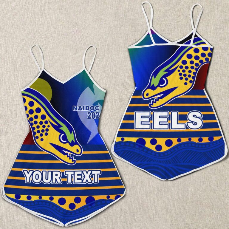 NRL (Custom) Parramatta Eels Indigenous Naidoc 2021 - Rugby Team Women Rompers