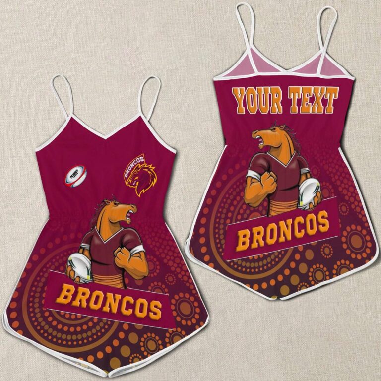 NRL (Custom) Brisbane Broncos Women Rompers A35