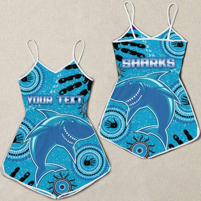 NRL (Custom) Cronulla-Sutherland Sharks - Rugby Team Women Rompers