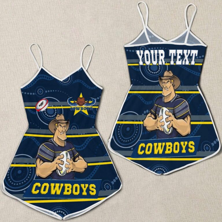NRL (Custom) North Queensland Cowboys Women Rompers A35