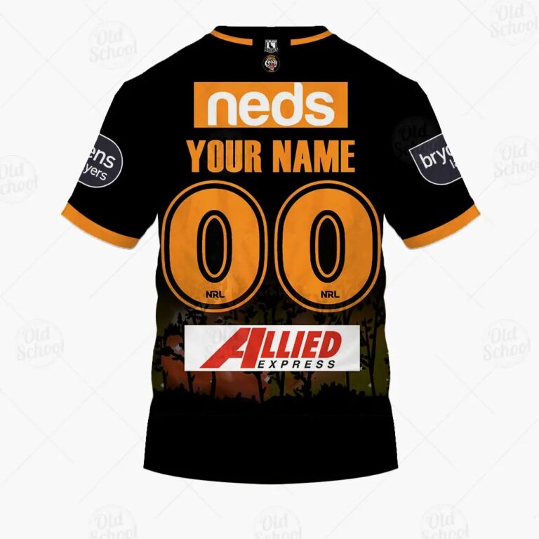 NRL Wests Tigers Custom Name Number x Bluey Jersey 2020 T-Shirt