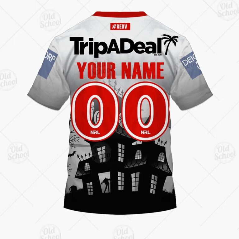 NRL St. George Illawarra Dragons Custom Name Number x The Simpsons 2020 Halloween T-Shirt