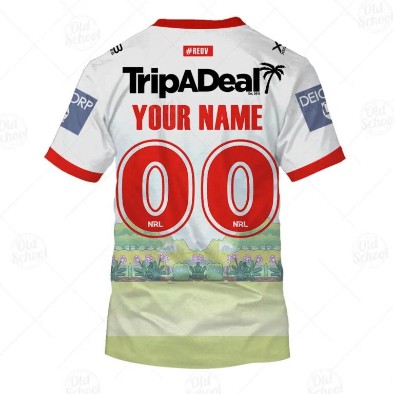 NRL St. George Illawarra Dragons Custom Name Number x Bluey Jersey 2020 T-Shirt