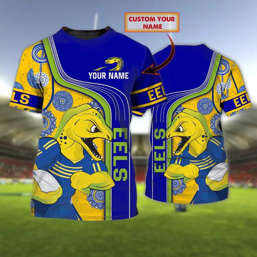 NRL Parramatta Eels Custom Name Fan Art T-Shirt