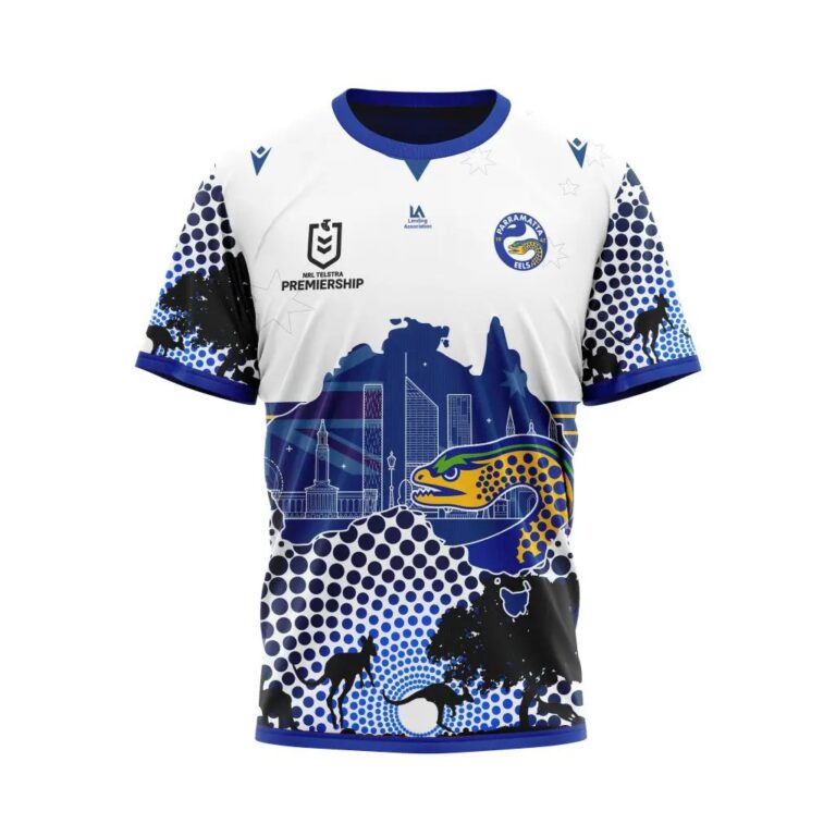 NRL Parramatta Eels Custom Name Number Australia’s Day T-Shirt