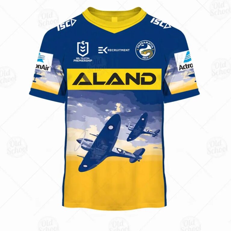 NRL Parramatta Eels Custom Name Number ANZAC Day T-Shirt