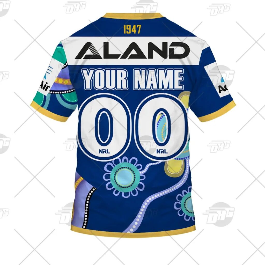 NRL Parramatta Eels Custom Name Number On Field Indigenous Jersey 2021 T-Shirt
