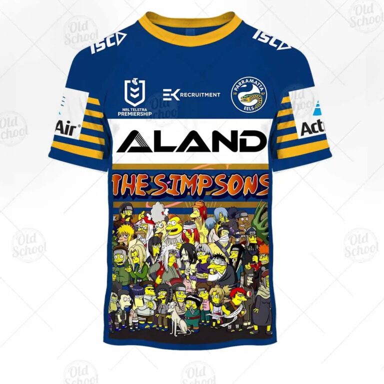 NRL Parramatta Eels Custom Name Number x The Simpsons 2020 Halloween T-Shirt