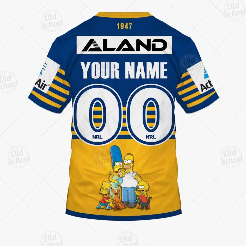 NRL Parramatta Eels Custom Name Number x The Simpsons 2020 Halloween T-Shirt