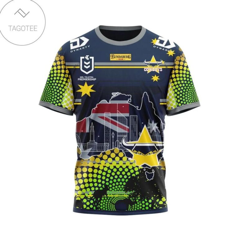 NRL North Queensland Cowboys Custom Name Number Special Edition T-Shirt