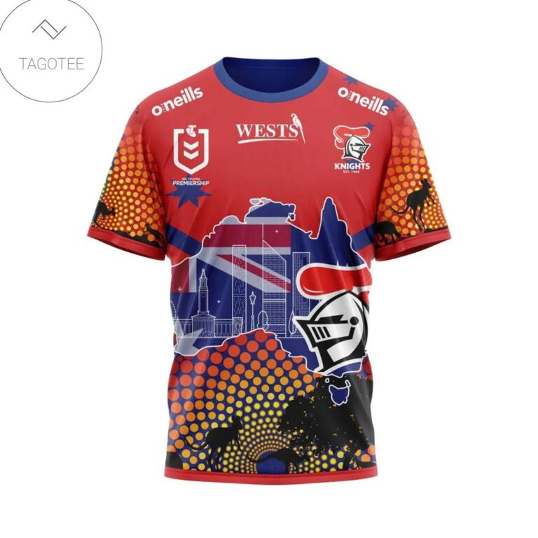 NRL Newcastle Knights Custom Name Number Special Edition T-Shirt