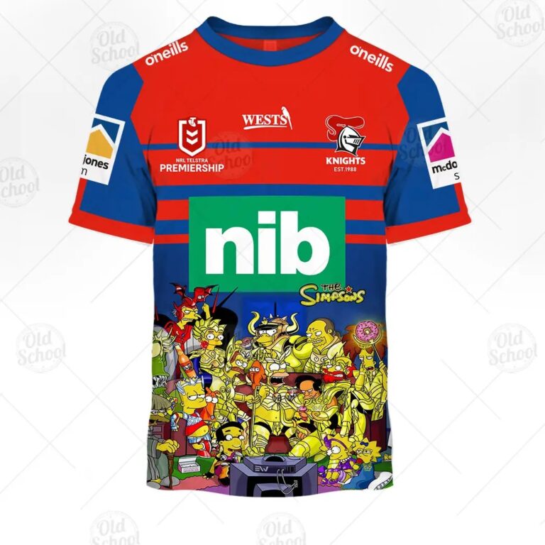 NRL Newcastle Knights Custom Name Number x The Simpsons 2020 Halloween T-Shirt