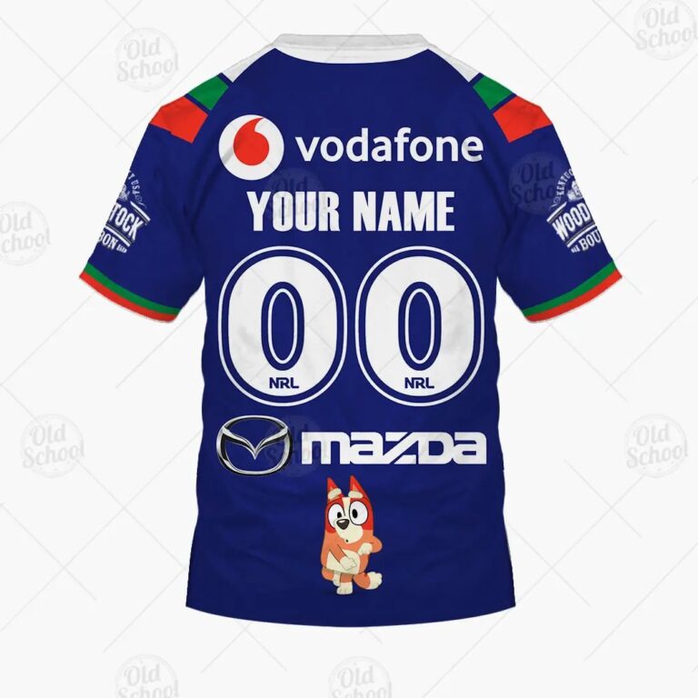 NRL New Zealand Warriors Custom Name Number x Bluey Jersey 2020 T-Shirt