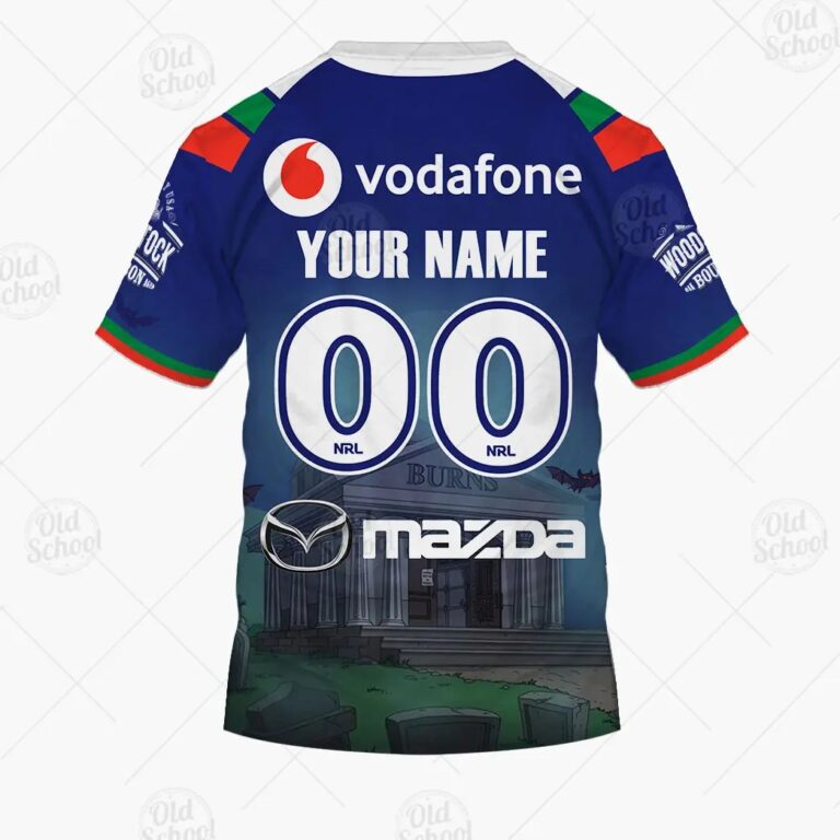 NRL New Zealand Warriors Custom Name Number x The Simpsons 2020 Halloween T-Shirt