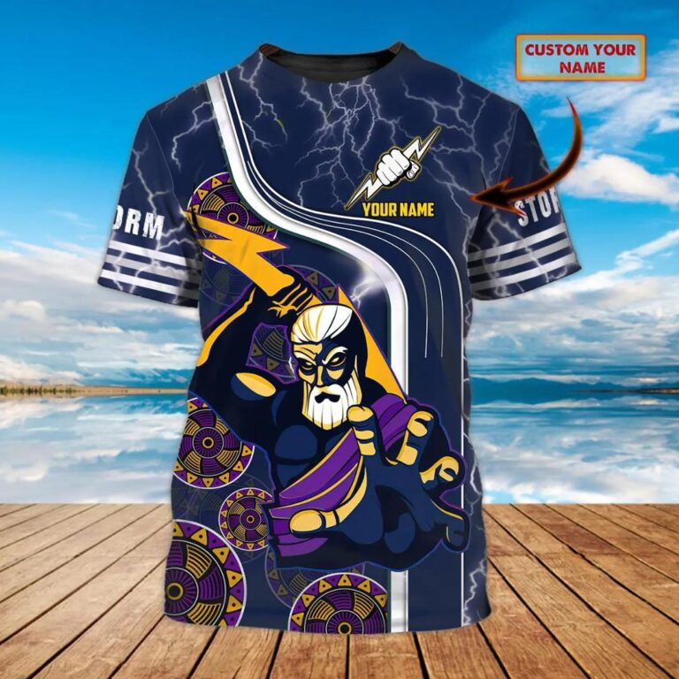 NRL Melbourne Storm Custom Name T-Shirt V3