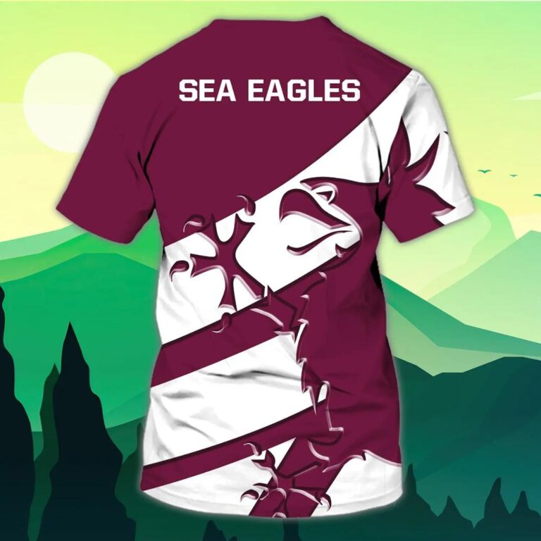 NRL Manly Warringah Sea Eagles Custom Name T-Shirt