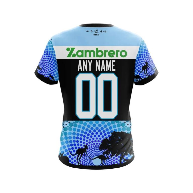 NRL Cronulla-Sutherland Sharks Custom Name Number Australia’s Day T-Shirt