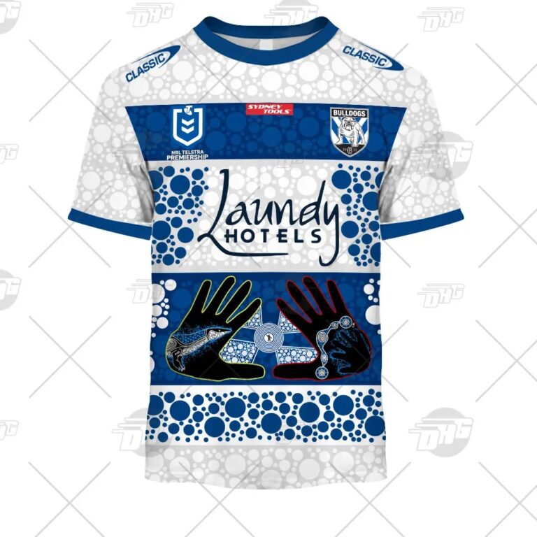 NRL Canterbury-Bankstown Bulldogs Custom Name Number On Field Indigenous Jersey 2021 T-Shirt