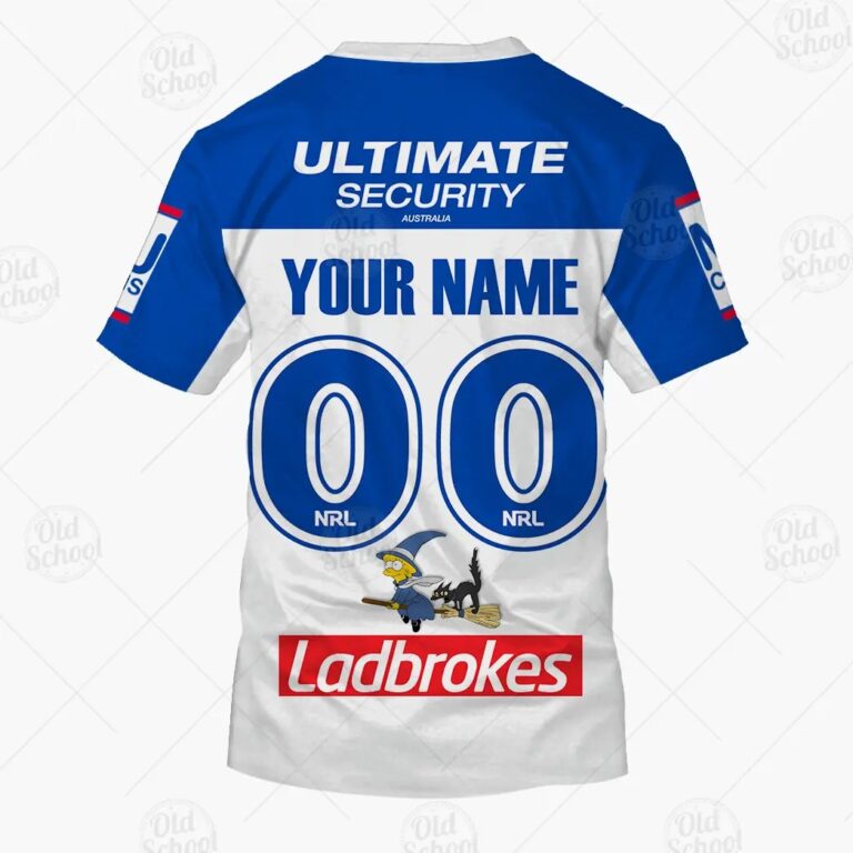 NRL Canterbury-Bankstown Bulldogs Custom Name Number x The Simpsons 2020 Halloween T-Shirt
