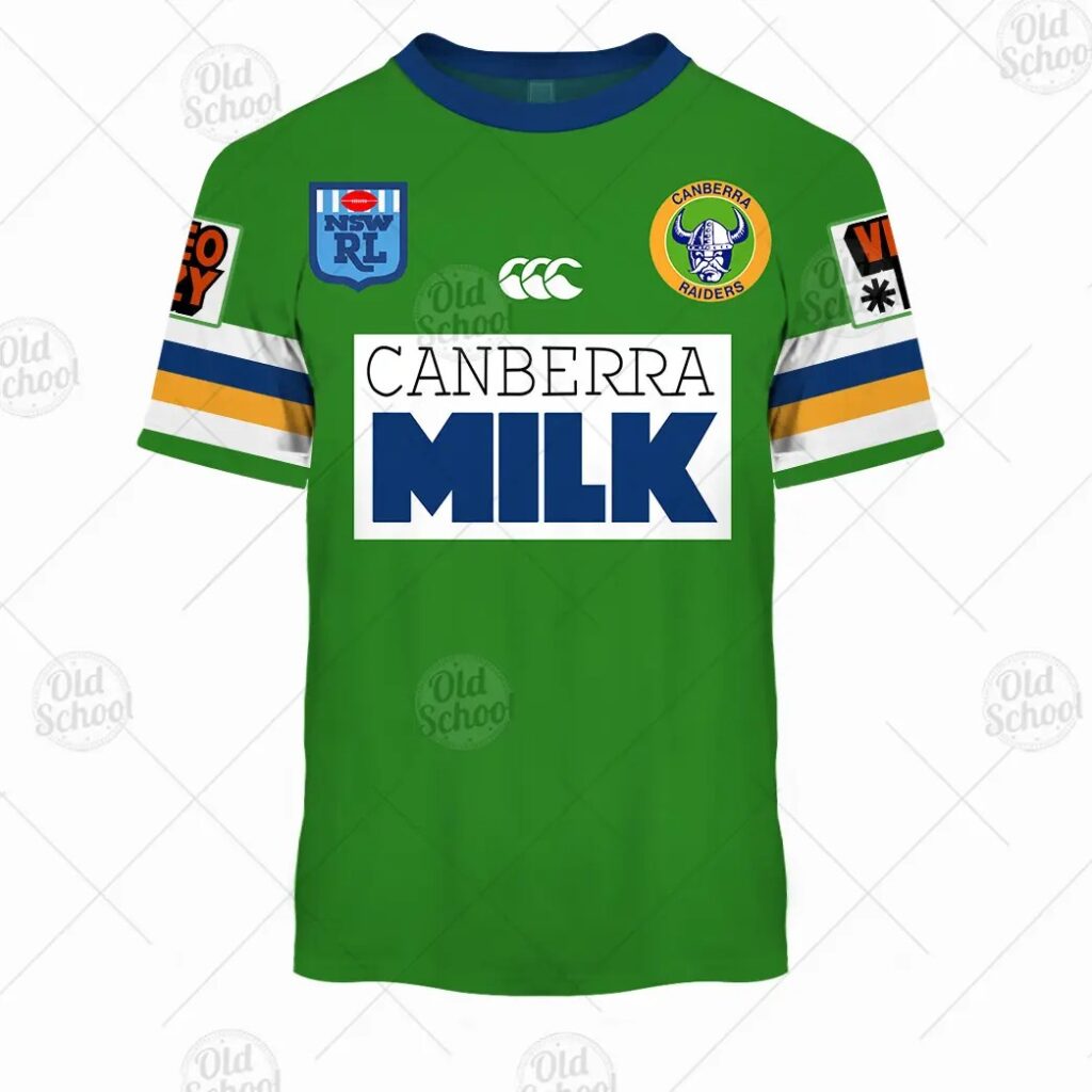NRL Canberra Raiders Custom Name Number 1994 Vintage T-Shirt