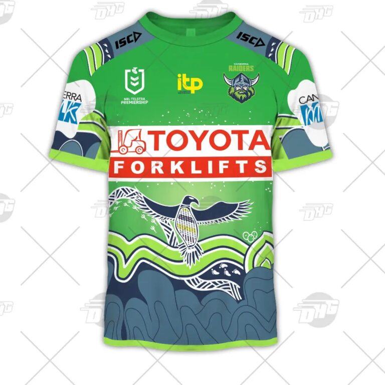 NRL Canberra Raiders Custom Name Number On Field Indigenous Jersey 2021 T-Shirt