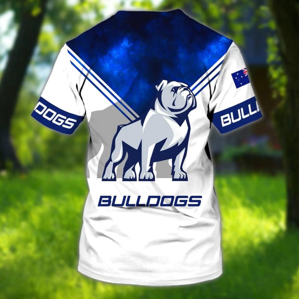 AFL Western Bulldogs Custom Name Blue White T-Shirt