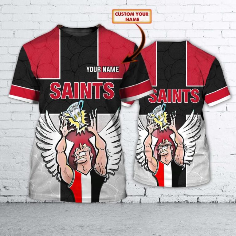 AFL St Kilda Saints Custom Name T-Shirt V3