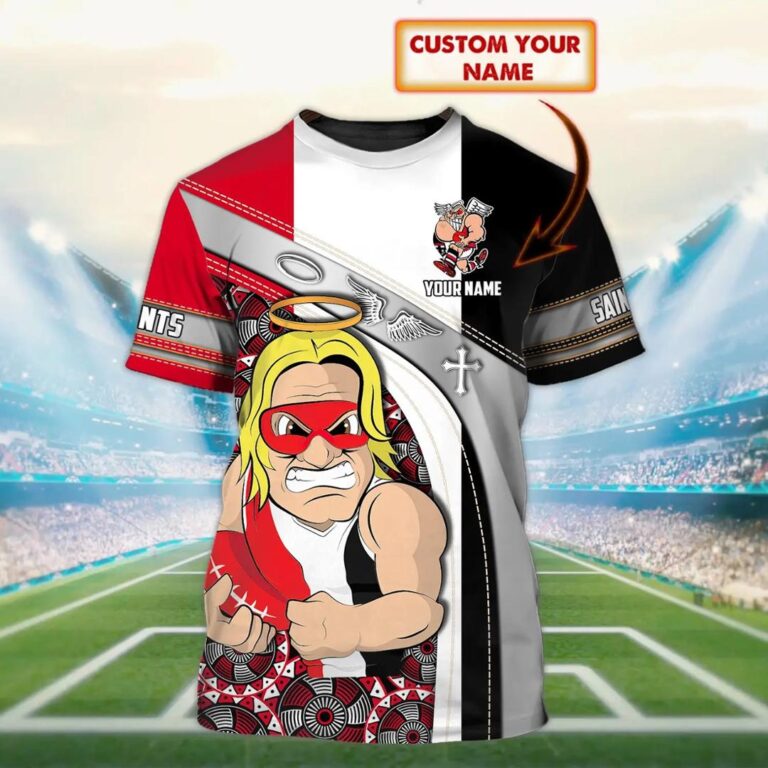 AFL St Kilda Saints Custom Name T-Shirt V1