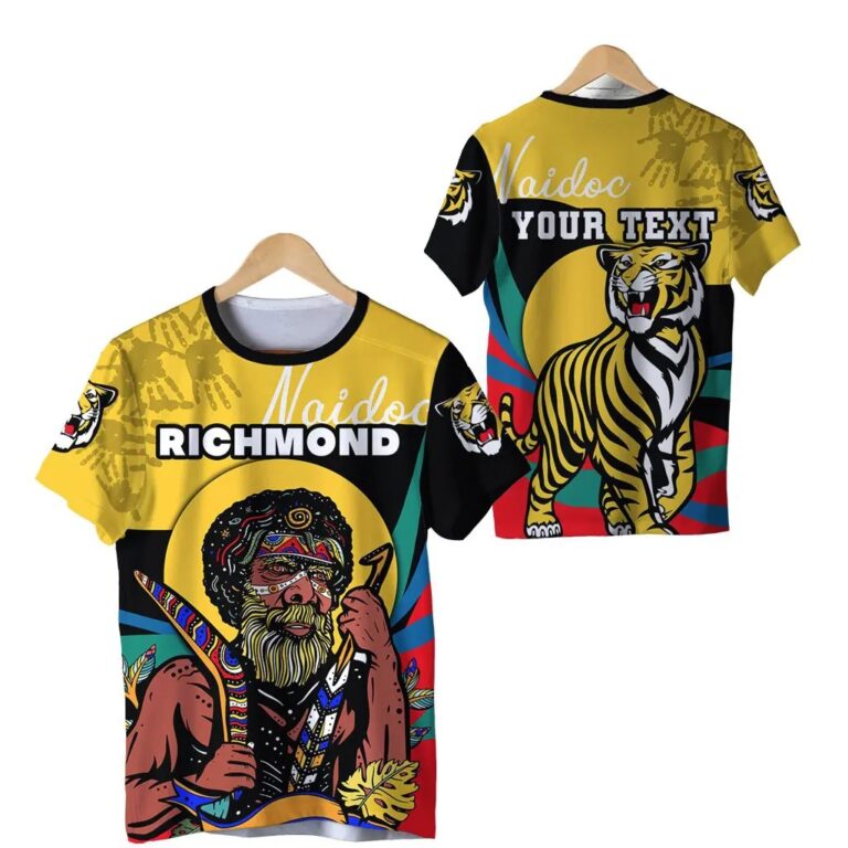 AFL Richmond Tigers Naidoc Week Custom Text T-Shirt
