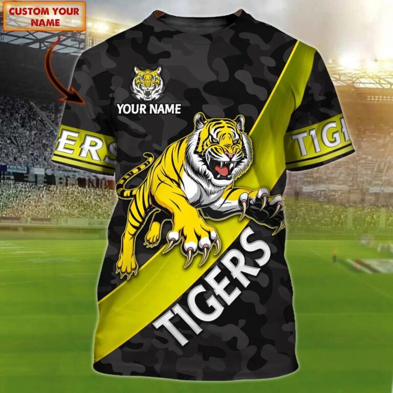 AFL Richmond Tigers Custom Name Camo T-Shirt